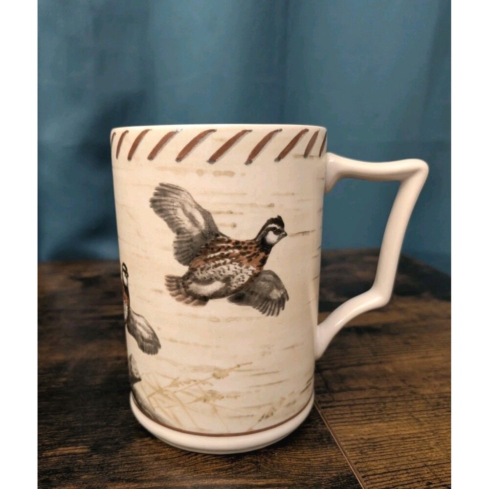 Vintage LENOX Riverwood Bobwhite Quail 16 oz. Cup Mug Catherine McClung